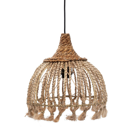 livinglovely.nl - De Abaca Tassel Hanglamp - Naturel - S - Hanglamp - Bazar Bizar - livinglovely.nl