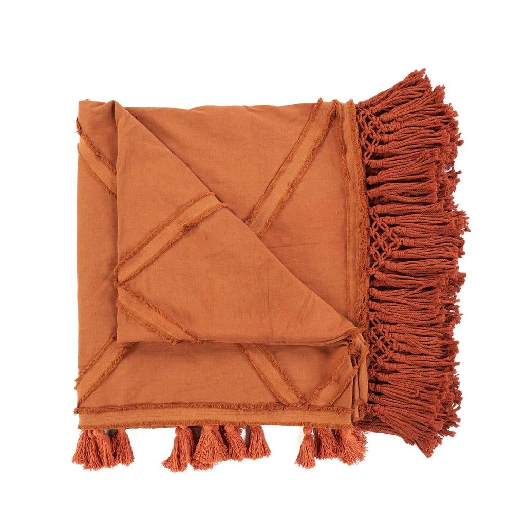 livinglovely.nl - De Berber Bedsprei - Terracotta - Plaid - Bazar Bizar - livinglovely.nl