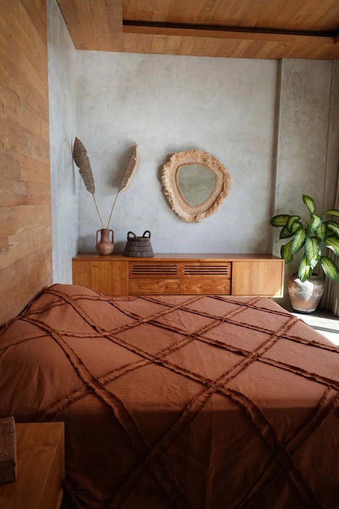 livinglovely.nl - De Berber Bedsprei - Terracotta - Plaid - Bazar Bizar - livinglovely.nl