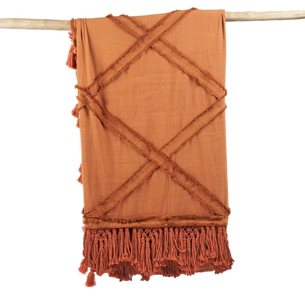 livinglovely.nl - De Berber Bedsprei - Terracotta - Plaid - Bazar Bizar - livinglovely.nl