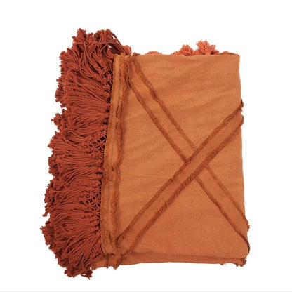 livinglovely.nl - De Berber Bedsprei - Terracotta - Plaid - Bazar Bizar - livinglovely.nl