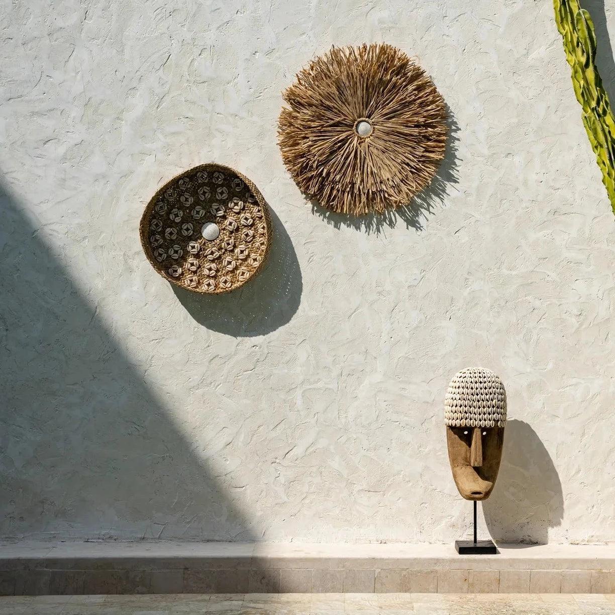 livinglovely.nl - De Caribe Shell Plaat - Naturel Wit - M - Wanddecoratie - Bazar Bizar - livinglovely.nl