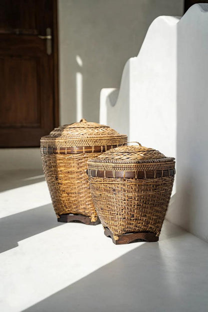 livinglovely.nl - De Colonial Storage Mand - Naturel Bruin - L - Mand - Bazar Bizar - livinglovely.nl