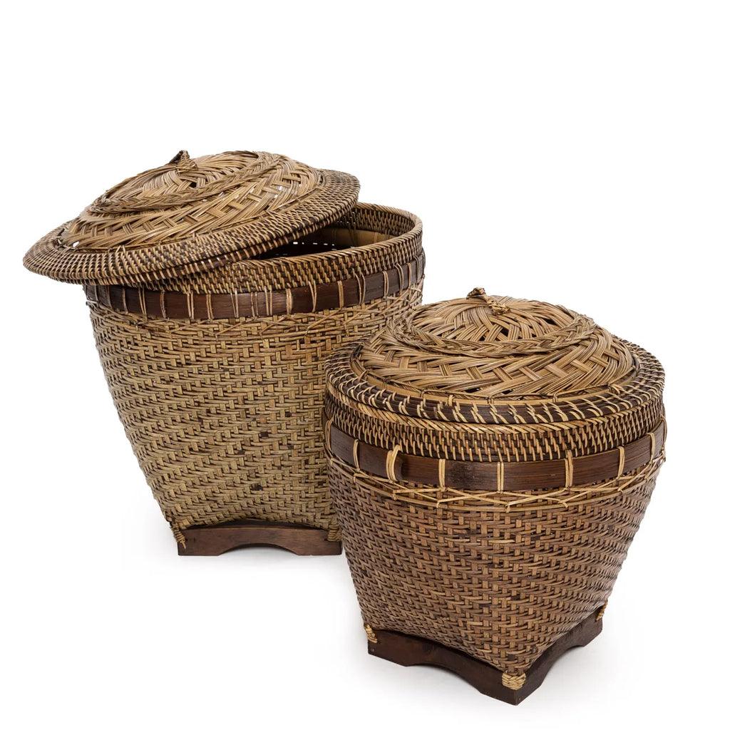 livinglovely.nl - De Colonial Storage Mand - Naturel Bruin - L - Mand - Bazar Bizar - livinglovely.nl