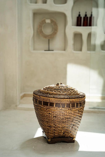 livinglovely.nl - De Colonial Storage Mand - Naturel Bruin - L - Mand - Bazar Bizar - livinglovely.nl