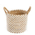 livinglovely.nl - De Cross Stitched Macramé Mand - Naturel Wit - M - Mand - Bazar Bizar - livinglovely.nl