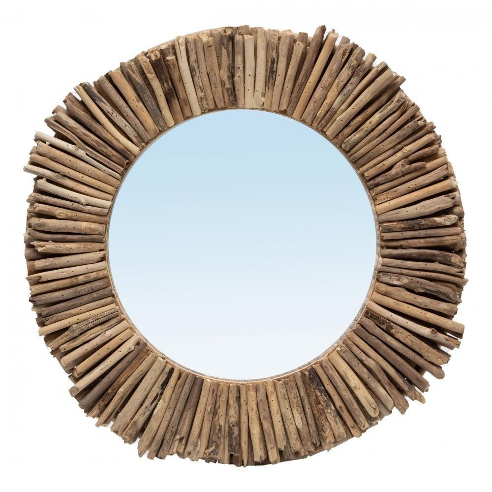 livinglovely.nl - De Driftwood Halo Spiegel - Naturel - M 60x60cm - Spiegel - Bazar Bizar - livinglovely.nl