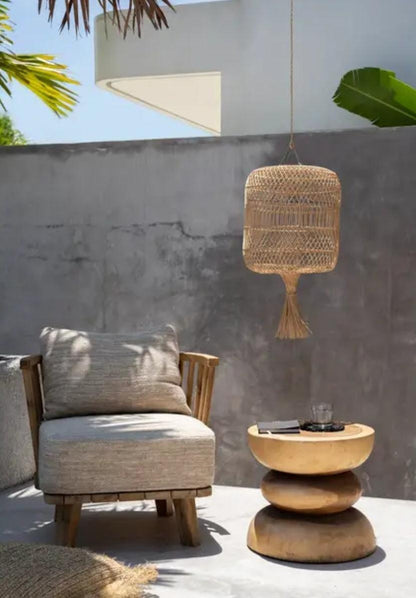 livinglovely.nl - De Dumpling Hang- en Vloerlamp - Naturel - L - Hanglamp - Bazar Bizar - livinglovely.nl