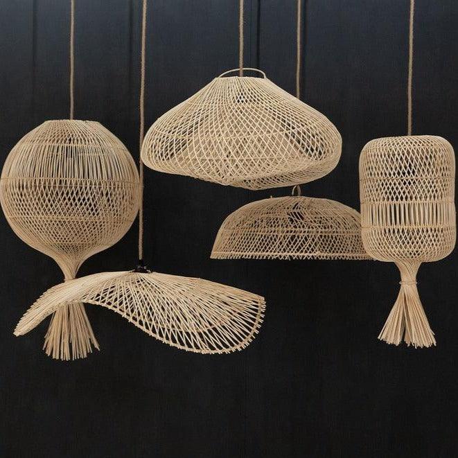 livinglovely.nl - De Dumpling Hang- en Vloerlamp - Naturel - L - Hanglamp - Bazar Bizar - livinglovely.nl