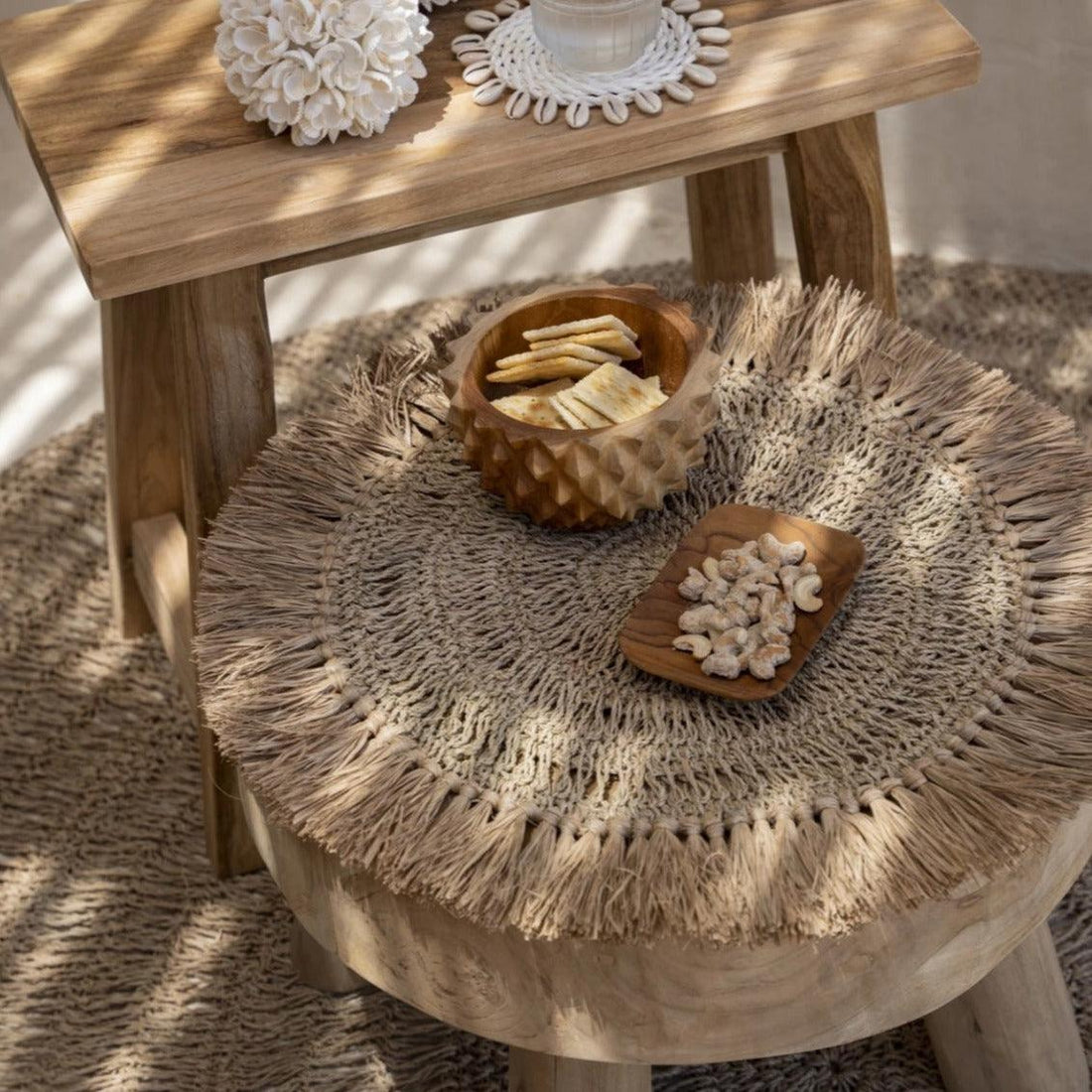 livinglovely.nl - De Gehaakte Raffia Placemat - Naturel - Placemat - Bazar Bizar - livinglovely.nl