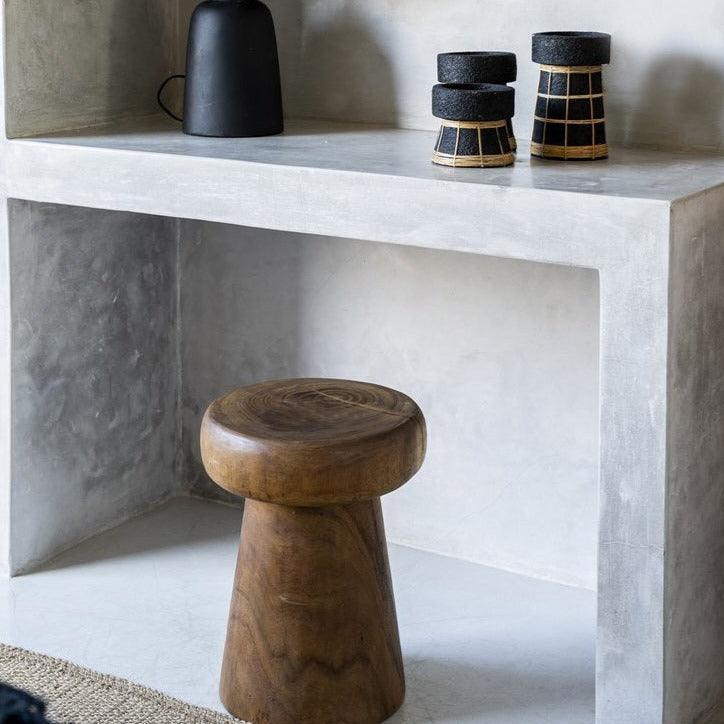 livinglovely.nl - De Mushroom Kruk - Naturel - Kruk - Bazar Bizar - livinglovely.nl