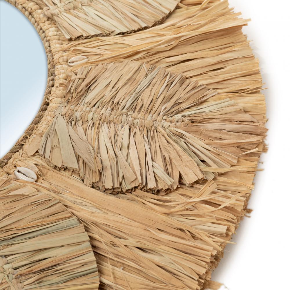 livinglovely.nl - De Palm Tree Spiegel - Naturel - M 60x60cm - Spiegel - Bazar Bizar - livinglovely.nl