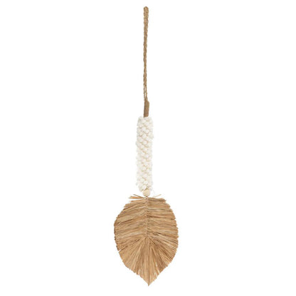 livinglovely.nl - De Raffia &amp; Schelpen Hangdecoratie - Wit Naturel - Hanger - Bazar Bizar - livinglovely.nl