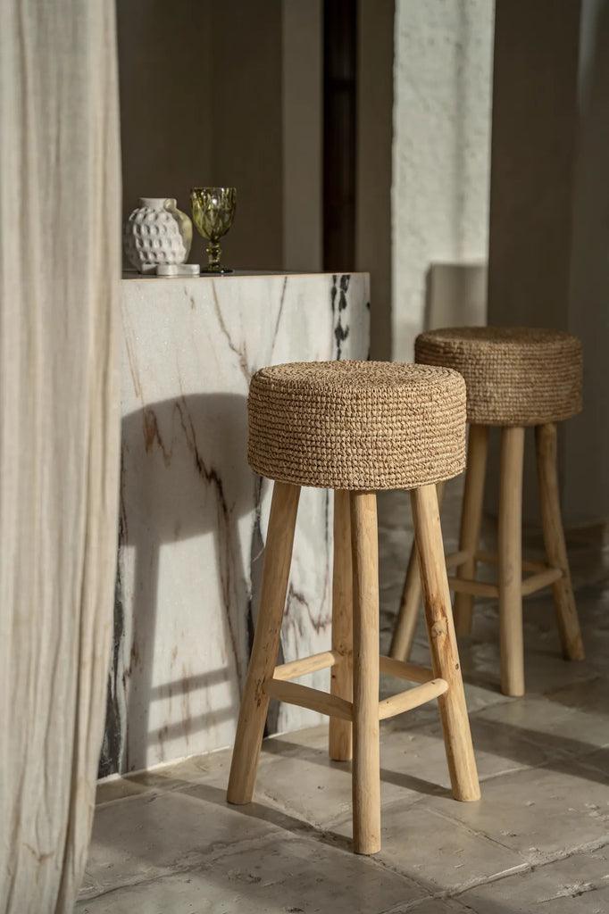 livinglovely.nl - De Raffia Barstoel - Barkruk - Bazar Bizar - livinglovely.nl