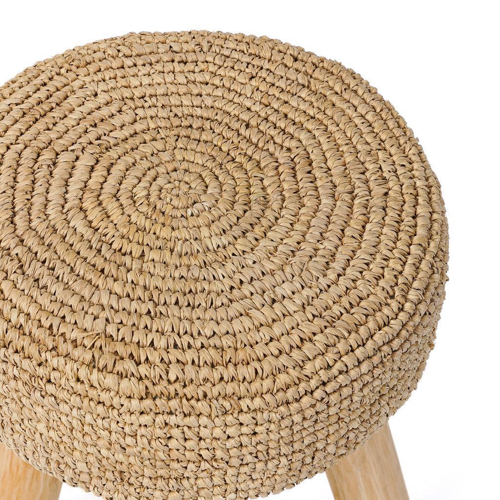 livinglovely.nl - De Raffia Kruk - Naturel - Kruk - Bazar Bizar - livinglovely.nl