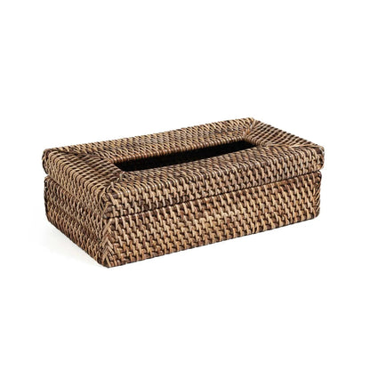 livinglovely.nl - De Rattan Classic Tissue Doos - Naturel Bruin - Opbergdoos - Bazar Bizar - livinglovely.nl