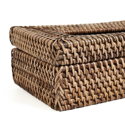 livinglovely.nl - De Rattan Classic Tissue Doos - Naturel Bruin - Opbergdoos - Bazar Bizar - livinglovely.nl