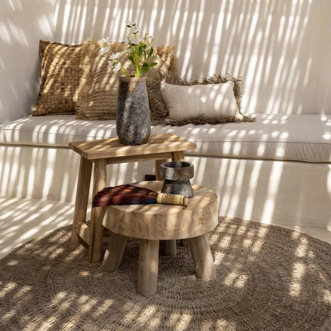 livinglovely.nl - De Saint Tropez Kussenhoes - Naturel Wit - 30x50 - Kussenhoes - Bazar Bizar - livinglovely.nl