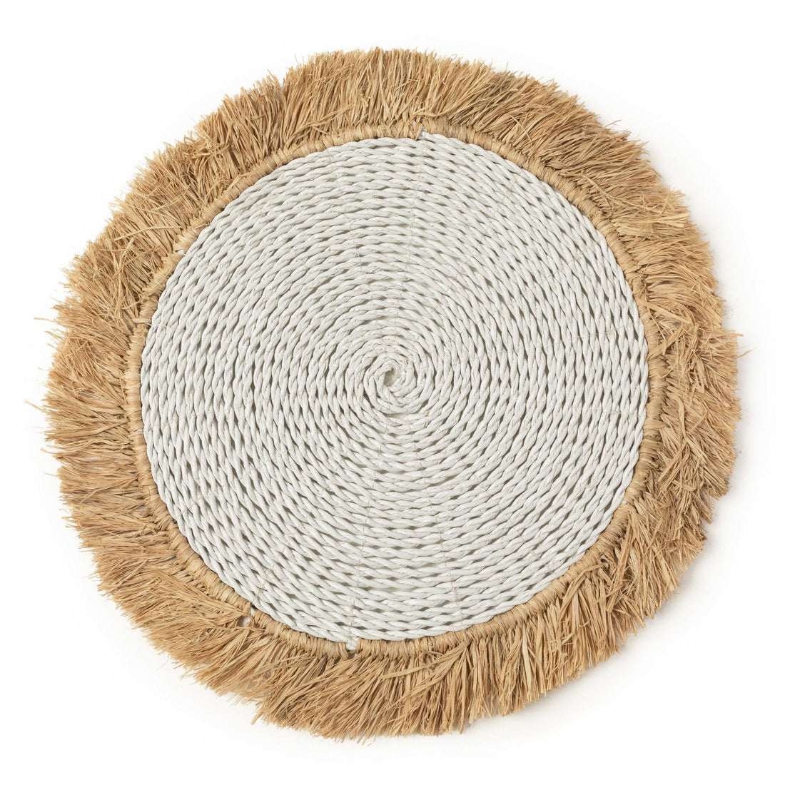 livinglovely.nl - De Seagrass Raffia Placemat - Wit Naturel - Placemat - Bazar Bizar - livinglovely.nl