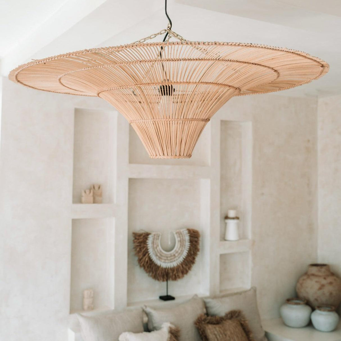 livinglovely.nl - De Sky Hanglamp - Naturel - L - Hanglamp - Bazar Bizar - livinglovely.nl