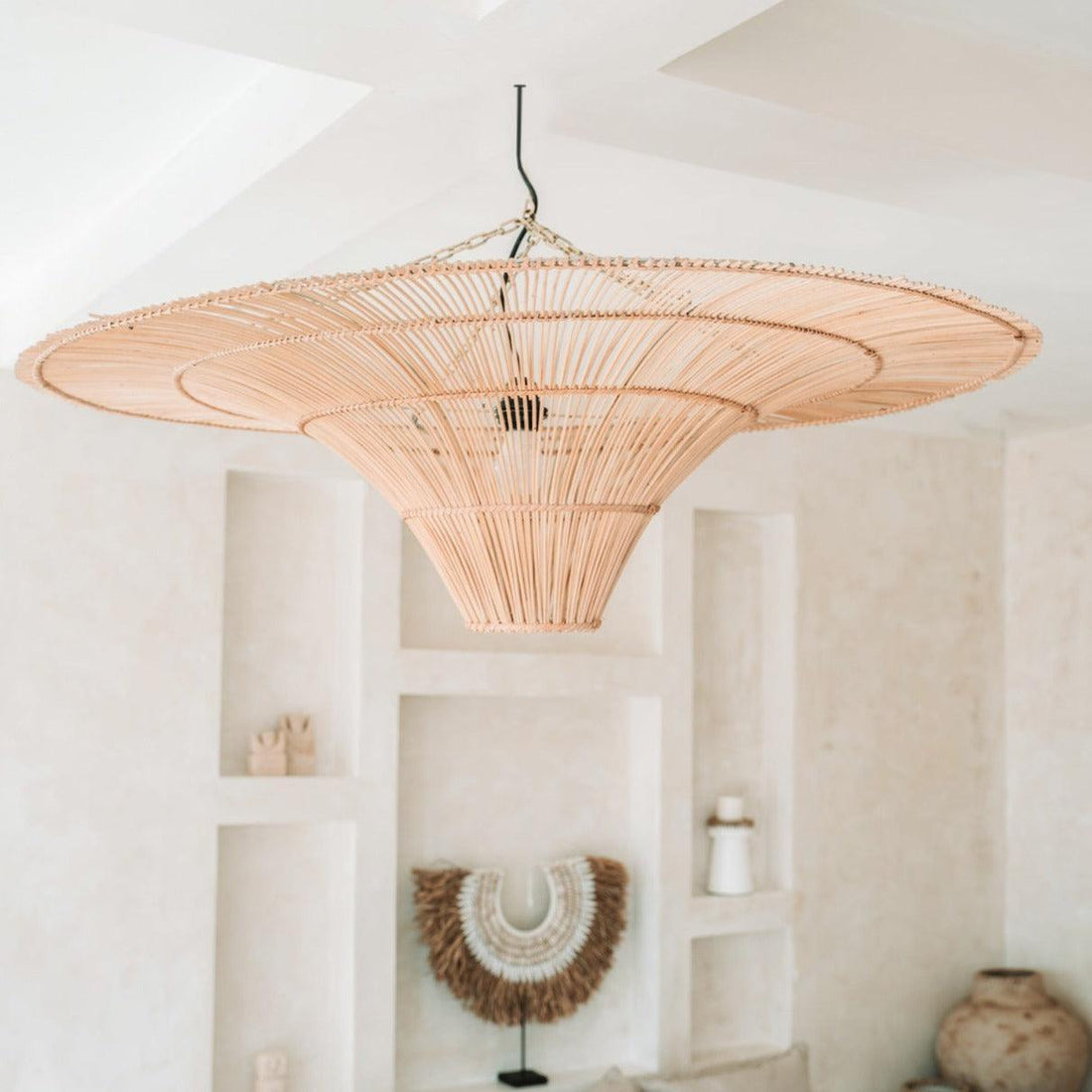 livinglovely.nl - De Sky Hanglamp - Naturel - XL - Hanglamp - Bazar Bizar - livinglovely.nl