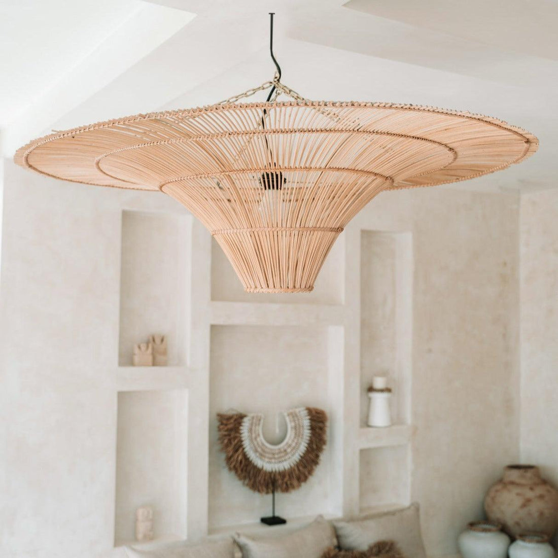 livinglovely.nl - De Sky Hanglamp - Naturel - XXL - Hanglamp - Bazar Bizar - livinglovely.nl