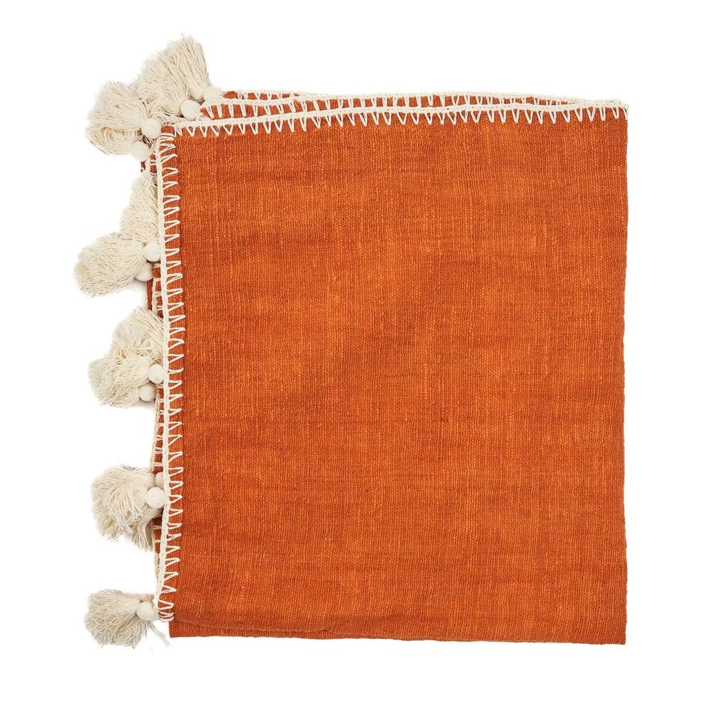 livinglovely.nl - De Stitch Bedsprei - Terracotta - Plaid - Bazar Bizar - livinglovely.nl