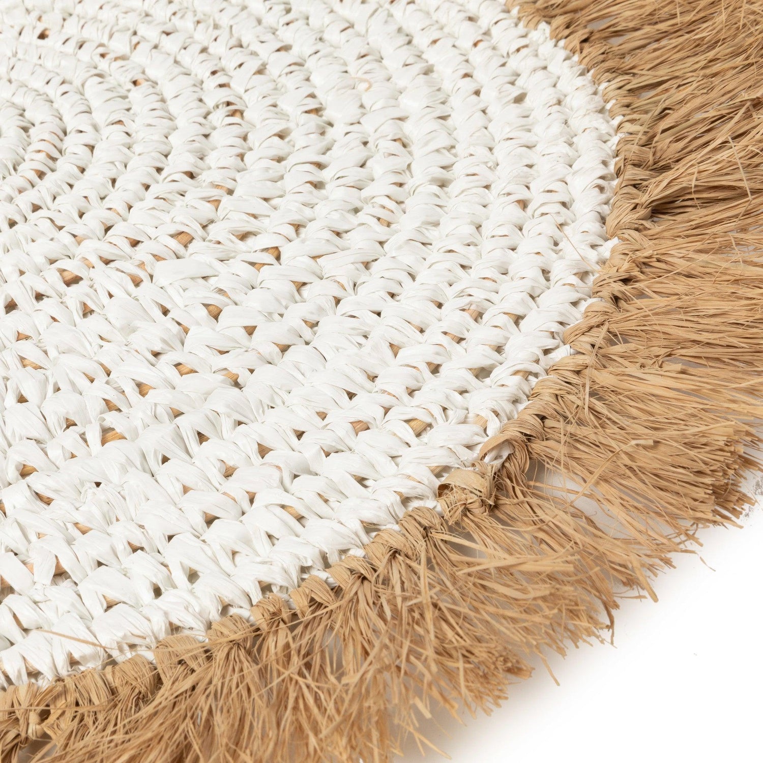 livinglovely.nl - De Water Hyacinth Raffia Placemat - Wit Naturel - Placemat - Bazar Bizar - livinglovely.nl