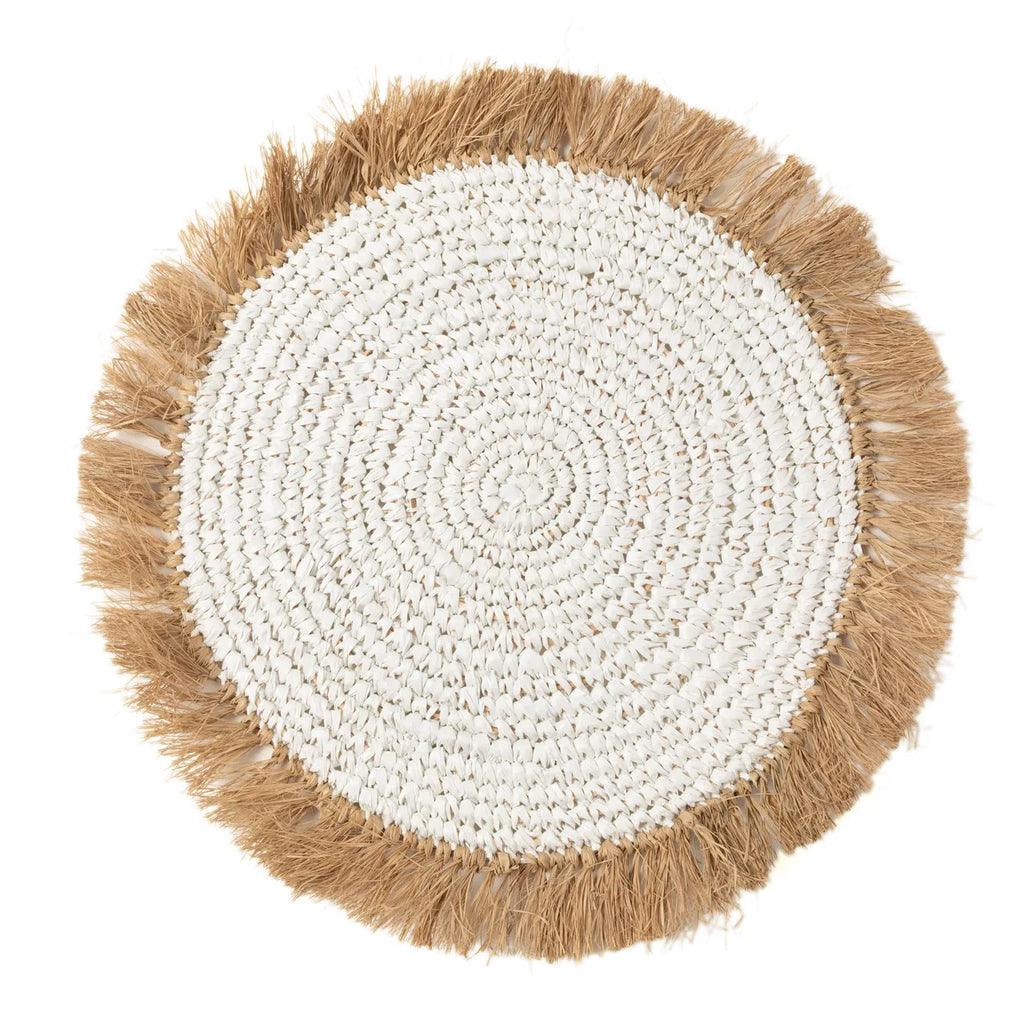 livinglovely.nl - De Water Hyacinth Raffia Placemat - Wit Naturel - Placemat - Bazar Bizar - livinglovely.nl