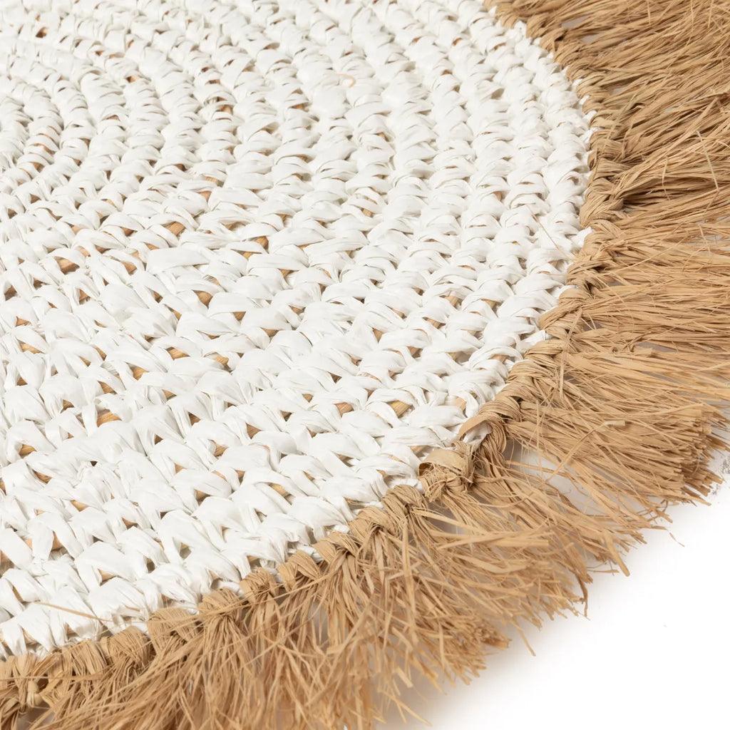 livinglovely.nl - De Water Hyacinth Raffia Placemat - Wit Naturel - Placemat - Bazar Bizar - livinglovely.nl