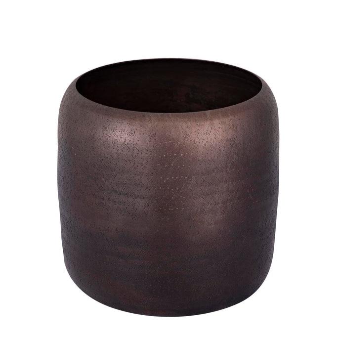 livinglovely.nl - Djace Copper aluminum pot round SV3 - Pot - PTMD - livinglovely.nl