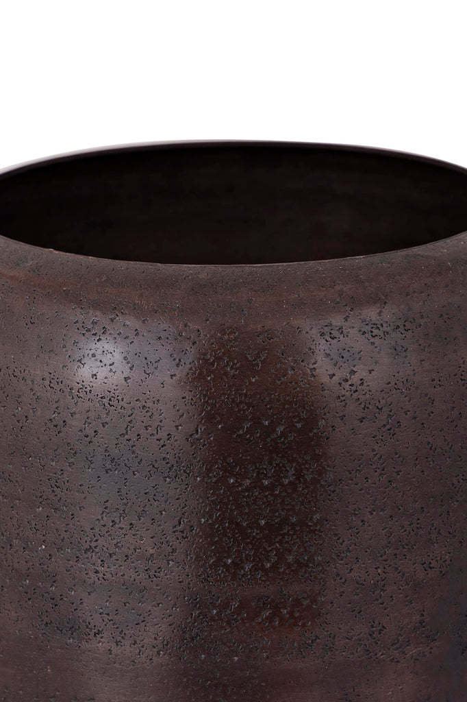 livinglovely.nl - Djace Copper aluminum pot round SV3 - Pot - PTMD - livinglovely.nl