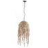 livinglovely.nl - Doritty Naturel hanging lamp wood beaded round PTMD - Hanglamp - PTMD - livinglovely.nl