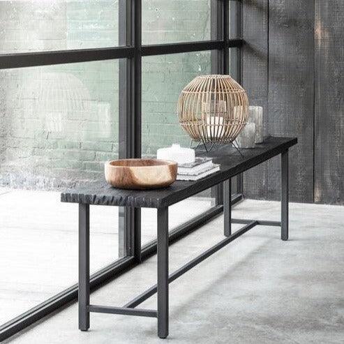 livinglovely.nl - DTP Home Eetkamerbank Timeless Black Beam 165cm - Eetkamerbank - DTP Home - livinglovely.nl