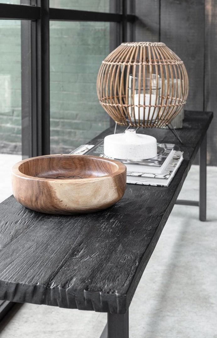 livinglovely.nl - DTP Home Eetkamerbank Timeless Black Beam 165cm - Eetkamerbank - DTP Home - livinglovely.nl