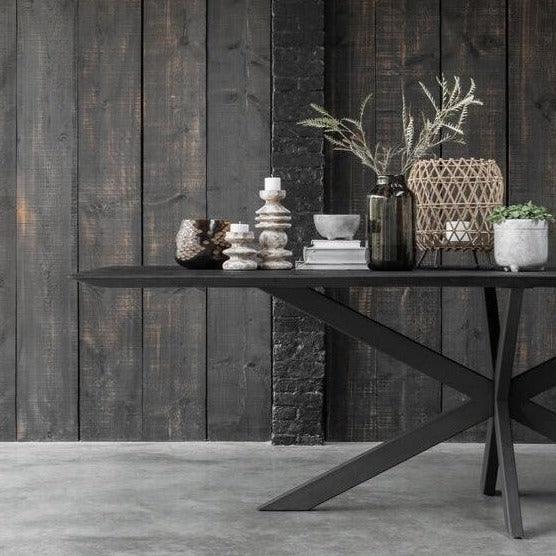 livinglovely.nl - DTP Home Timeless Black Eettafel Curves 260cm - Eetkamertafel - DTP Home - livinglovely.nl