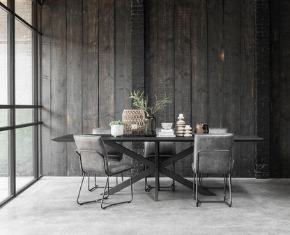 livinglovely.nl - DTP Home Timeless Black Eettafel Curves 260cm - Eetkamertafel - DTP Home - livinglovely.nl