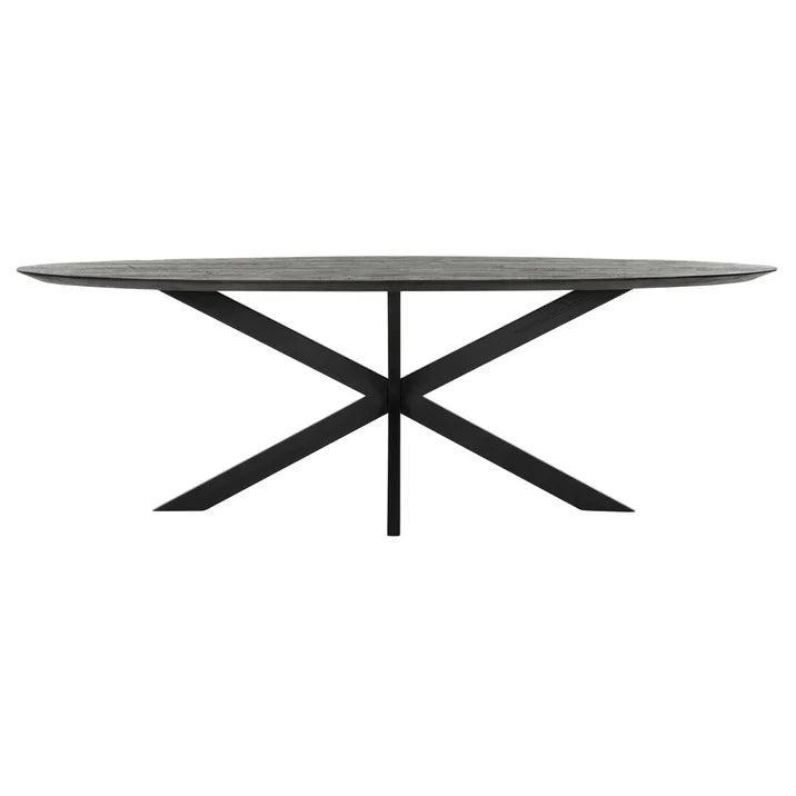 livinglovely.nl - DTP Home Timeless black Eettafel Shape Ovaal 200cm - Eetkamertafel - DTP Home - livinglovely.nl