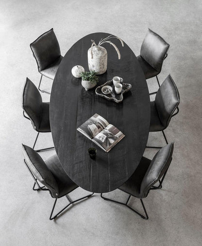 livinglovely.nl - DTP Home Timeless black Eettafel Shape Ovaal 200cm - Eetkamertafel - DTP Home - livinglovely.nl