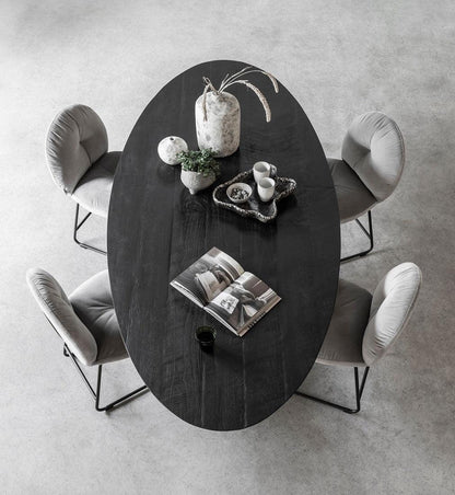 livinglovely.nl - DTP Home Timeless black Eettafel Shape Ovaal 240cm - Eetkamertafel - DTP Home - livinglovely.nl