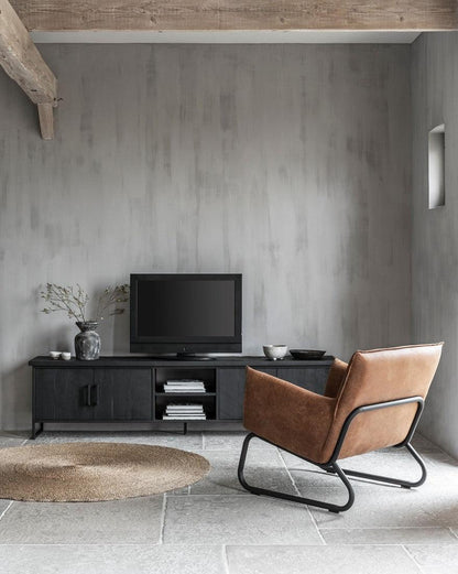 livinglovely.nl - DTP Home Timeless Black TV Meubel Beam No.2 Small 140cm - TV meubel - DTP Home - livinglovely.nl