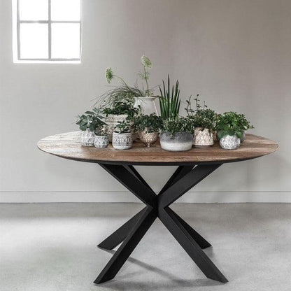 livinglovely.nl - DTP Home Timeless Eettafel Shape 130cm - Eetkamertafel - DTP Home - livinglovely.nl