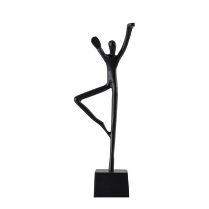 livinglovely.nl - Eagen Black casted alu statue kung fu man PTMD - Beeld - PTMD - livinglovely.nl