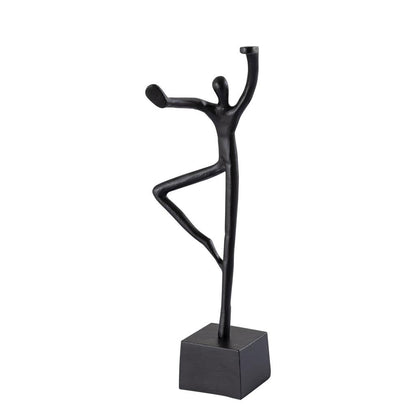 livinglovely.nl - Eagen Black casted alu statue kung fu man PTMD - Beeld - PTMD - livinglovely.nl