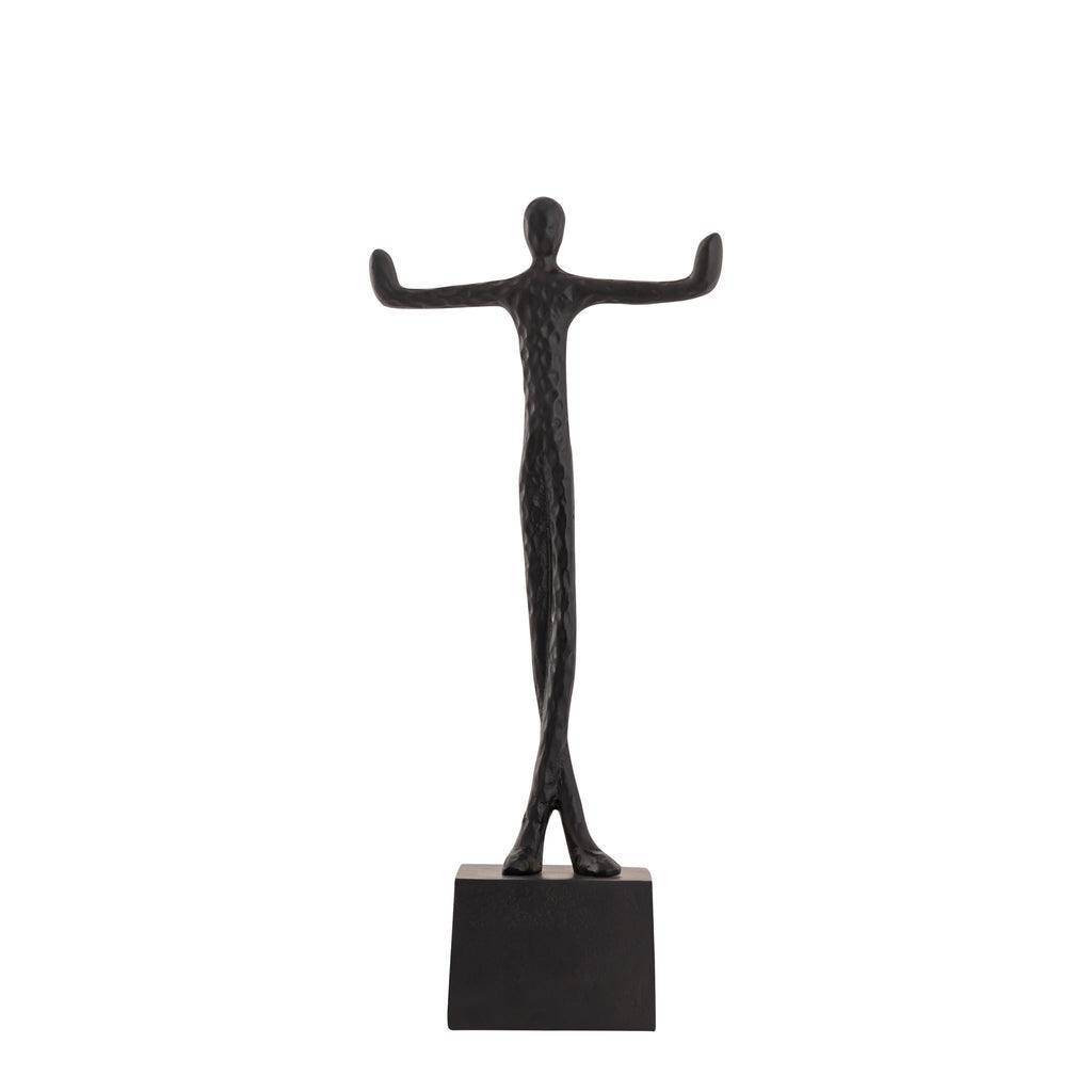 livinglovely.nl - Eagen Black casted alu statue outstretched arms PTMD - Beeld - PTMD - livinglovely.nl