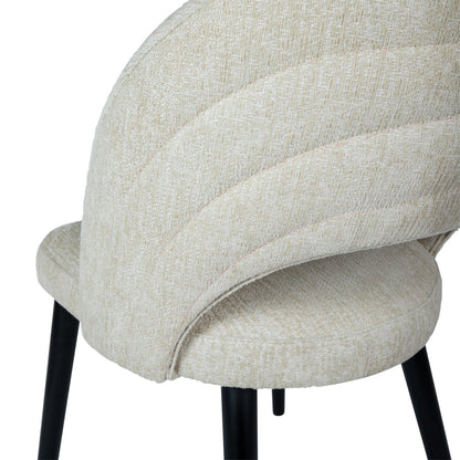 livinglovely.nl - Eetkamerstoel Abierto Cream 9901 Nanci Fabric PTMD - Eetkamerstoel - PTMD - livinglovely.nl