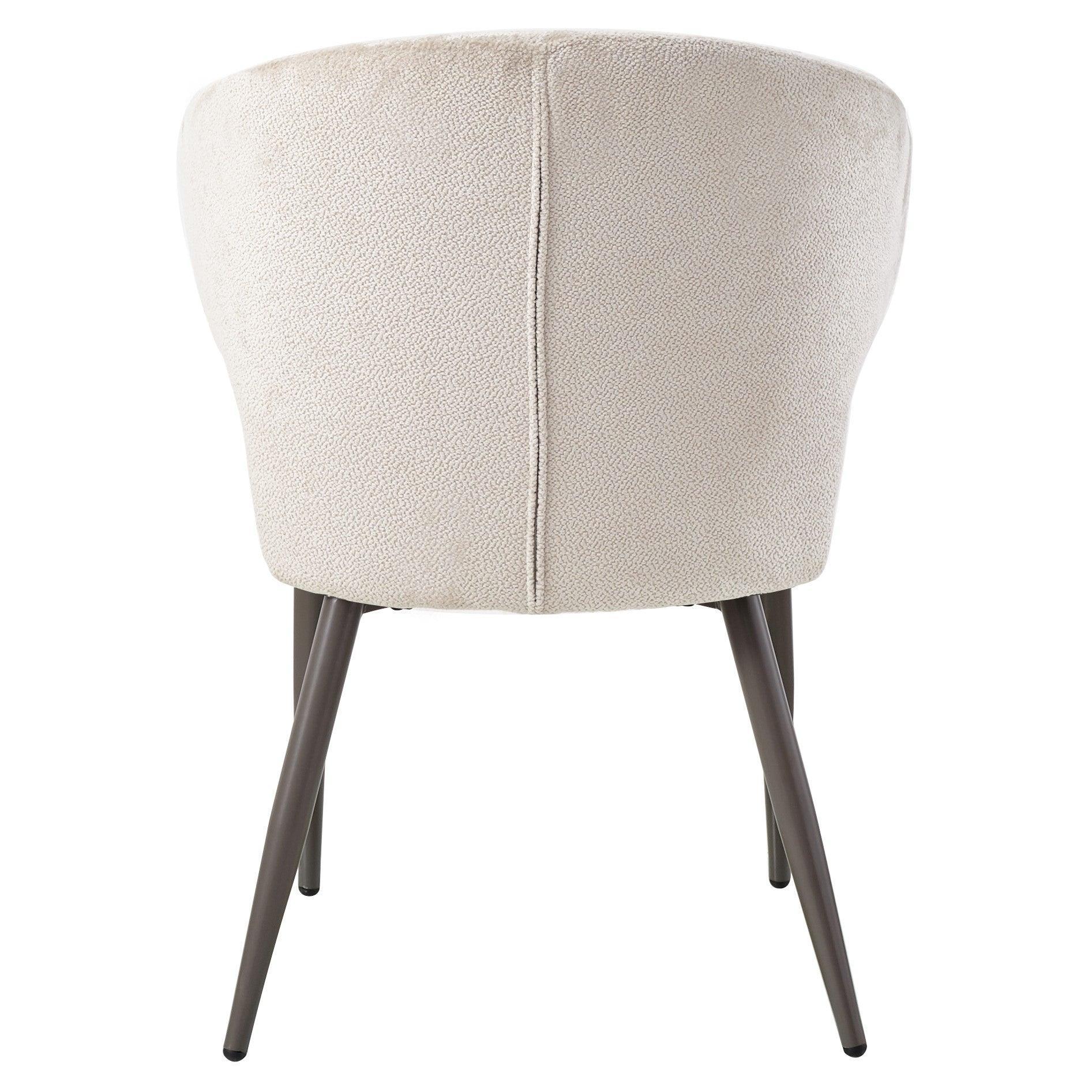 livinglovely.nl - Eetkamerstoel Ares Cream Aphrodite 3 Beige Clay Leg PTMD - Eetkamerstoel - PTMD - livinglovely.nl