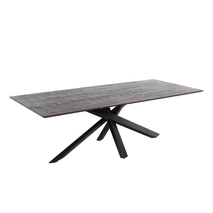 livinglovely.nl - Eettafel Alore Brown on Black Rectangle PTMD - 280 cm - Eetkamertafel - PTMD - livinglovely.nl