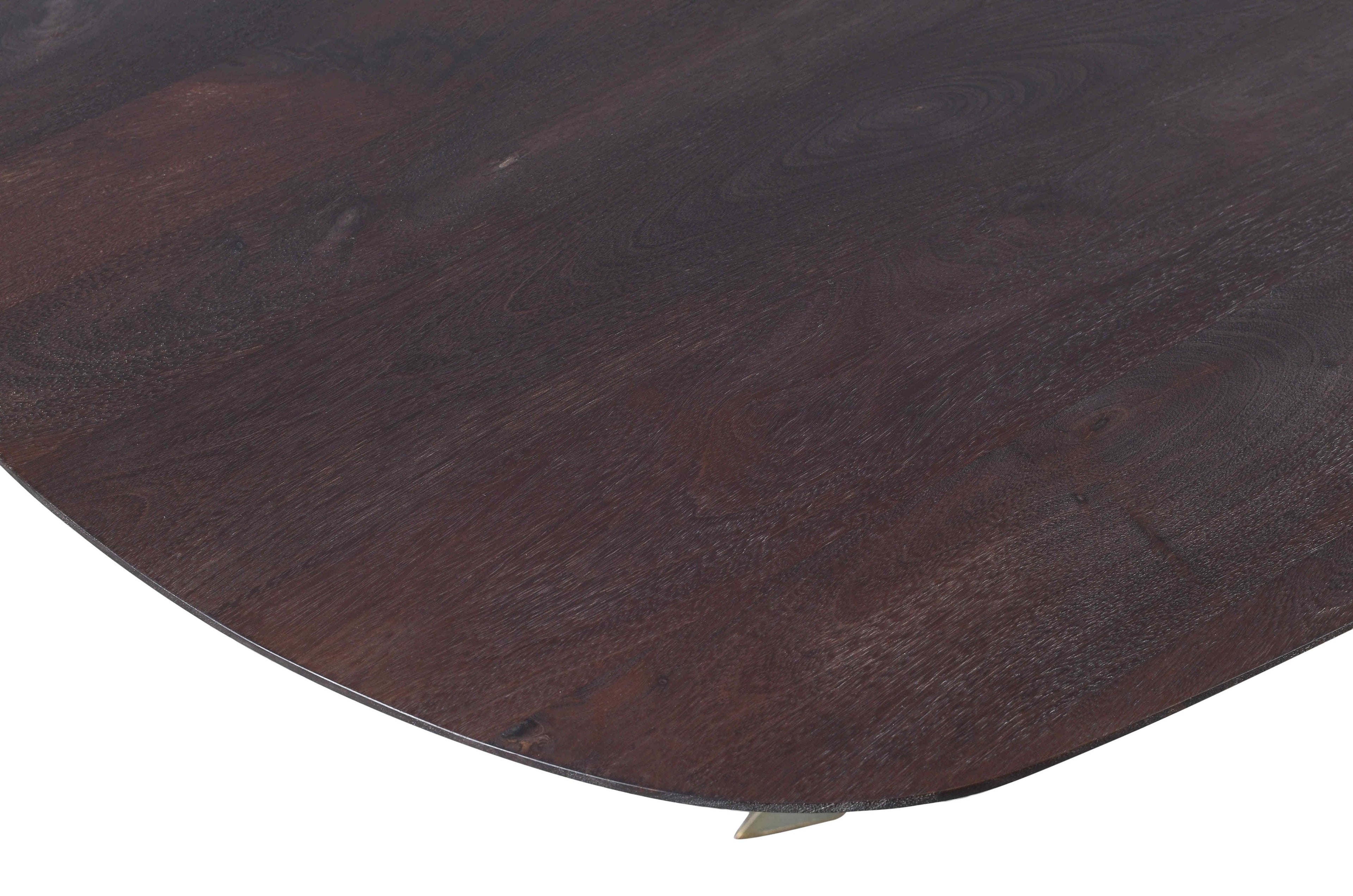 livinglovely.nl - Eettafel Alore Brown on Gold Oval PTMD - 280 cm - Eetkamertafel - PTMD - livinglovely.nl