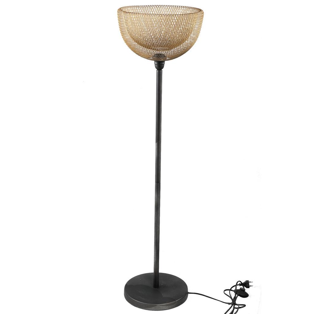 livinglovely.nl - Elvira Gold iron floor lamp antique wire design L PTMD - Vloerlamp - PTMD - livinglovely.nl